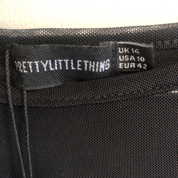 PrettyLittleThing Long Sleeve Mesh Dress #119 - Picture 7 of 10